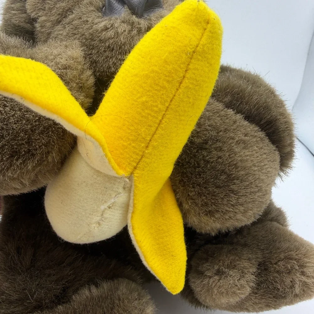 Embrace Side Eye Gorilla Plush Brown Stuffed Animal Banana stuffed animal monkey